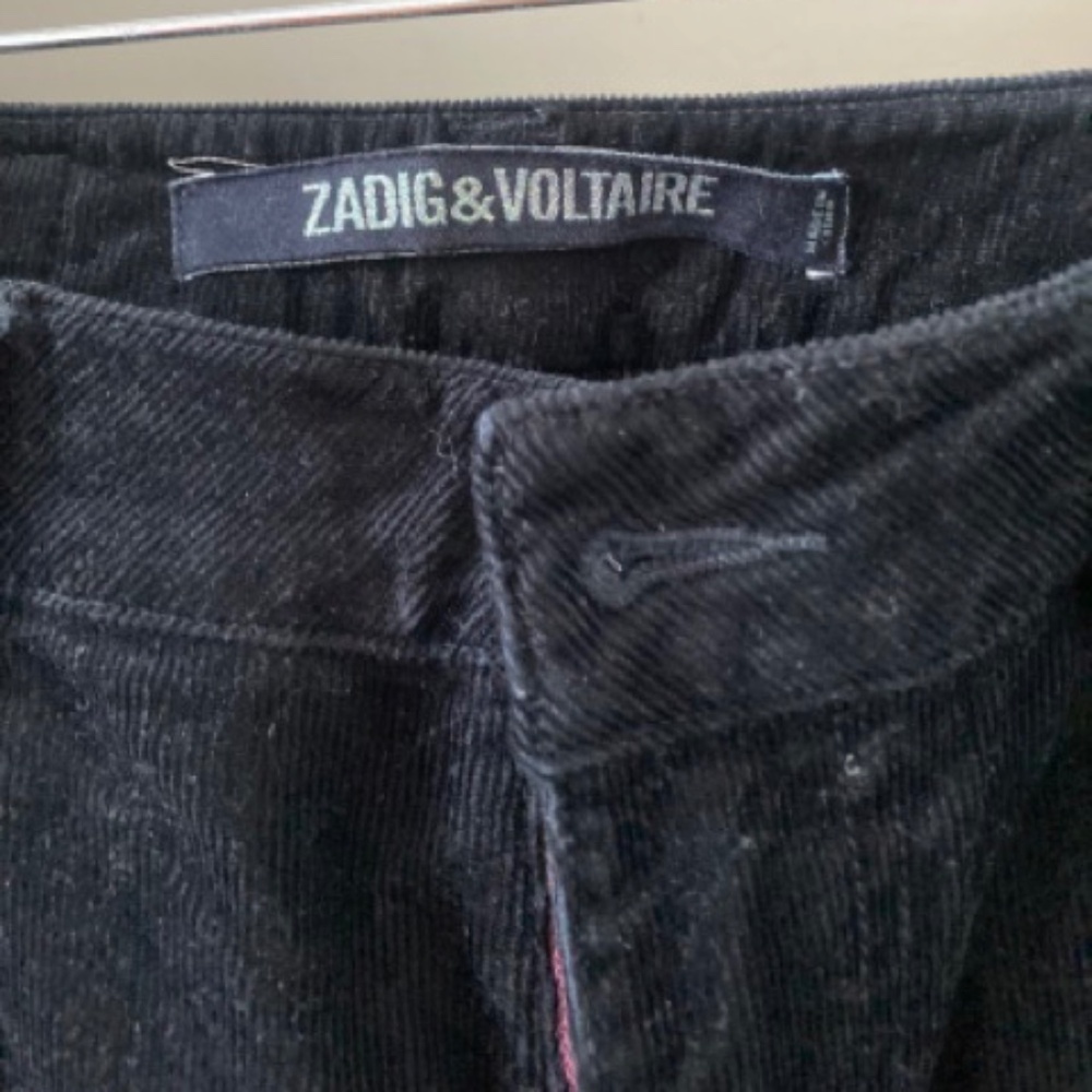 Zadig & Voltaire Black Cigarette-style Cords sz 38 (French sizing) - Picture 3 of 11